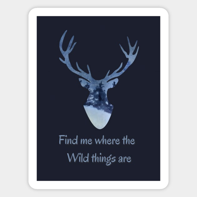 Wildlife nature - Inspirational quote for Nature lovers and travelers Sticker by redwitchart